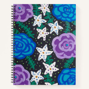 Purple and Blue Roses  Notebook