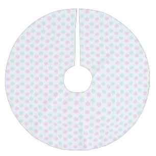 Purple and blue snowflake winter/Christmas Brushed Polyester Tree Skirt