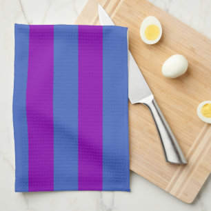 Purple and Blue Stripes Tea Towel