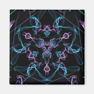 Purple and Blue Triangle Mandala Magnet