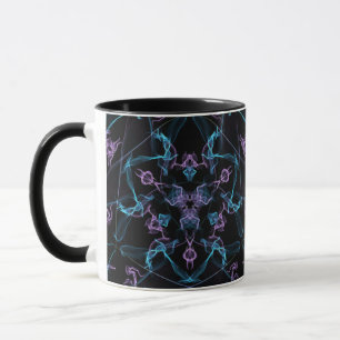 Purple and Blue Triangle Mandala Mug