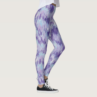 Purple and Blue Vertical Paint Pattern Leggings
