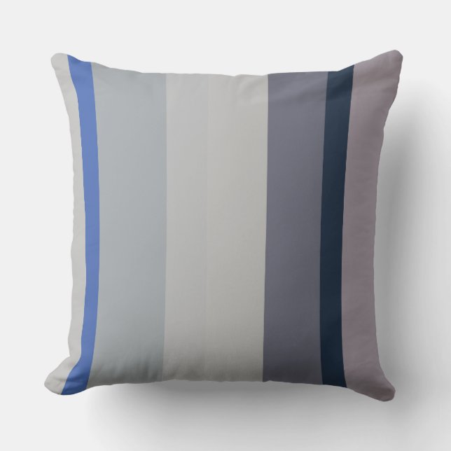 Purple and Blue Wavy Stripes Cushion (Front)