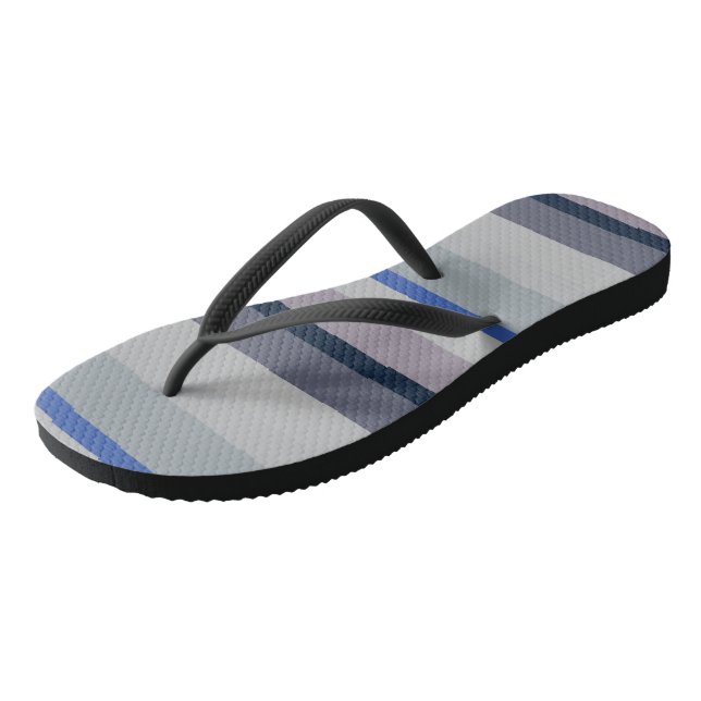 Purple and Blue Wavy Stripes Jandals (Angled)