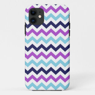 Purple and Blue Zig Zag Chevrons Pattern Case-Mate iPhone Case