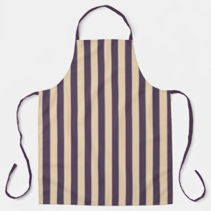 Purple and blush pink line stripes pattern apron