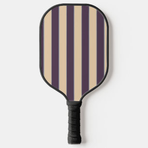 Purple and blush pink line stripes pattern pickleball paddle