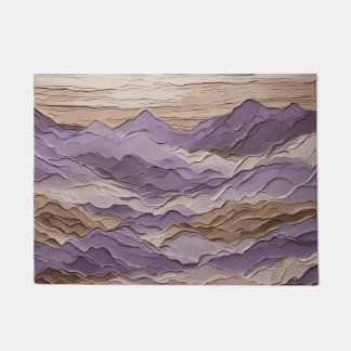 Purple and Brown Mystic Mountain Doormat