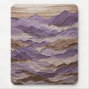 Purple and Brown Mystic Mountain Mouse Pad