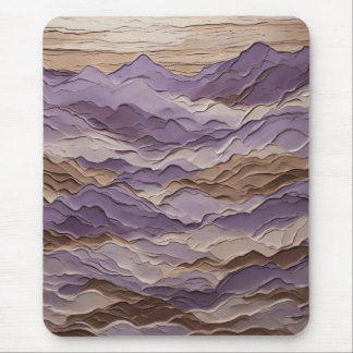 Purple and Brown Mystic Mountain Mouse Pad