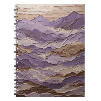 Purple and Brown Mystic Mountain Notebook