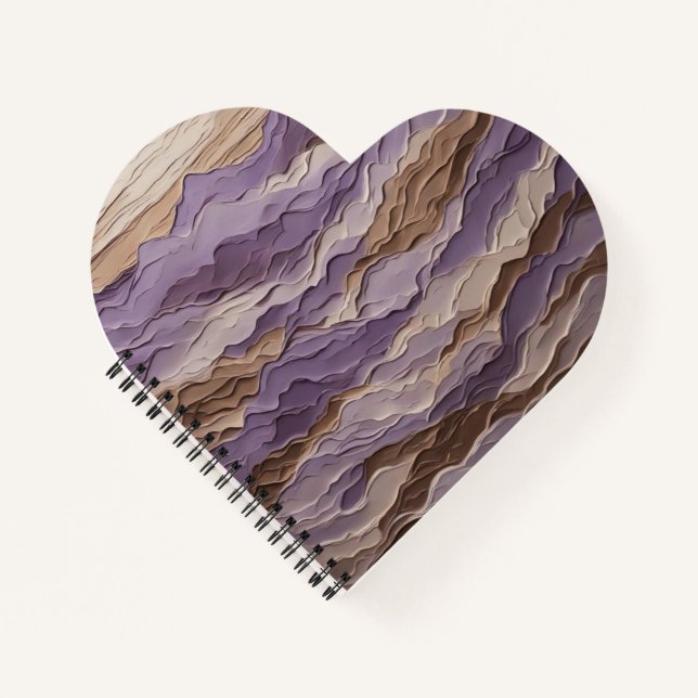 Purple and Brown Mystic Mountain Notebook (Front)