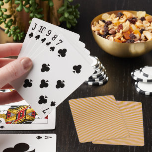 Purple and brown stripes playing cards