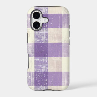 Purple and cream buffalo check plaid pattern