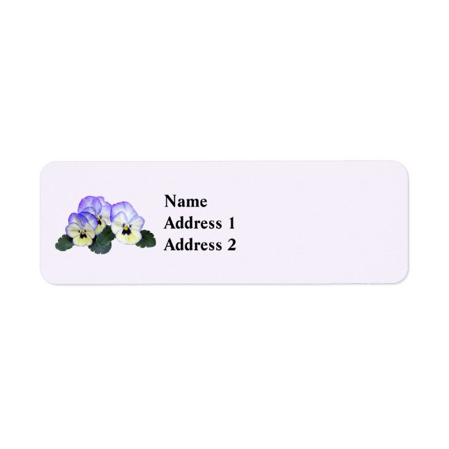 Purple and Cream Pansies (Front)
