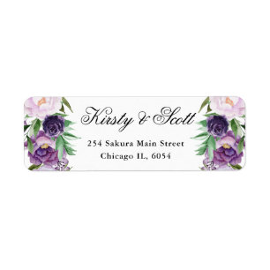 Purple and Cream Summer Flowers address