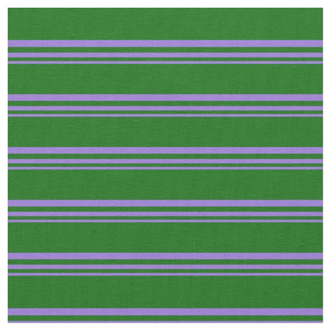 Purple and Dark Green Striped Pattern Fabric (Close Up)