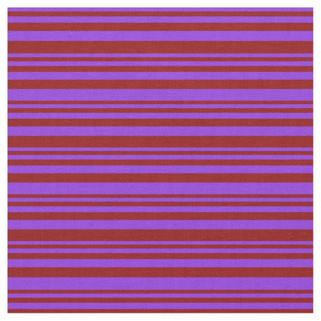 Purple and Dark Red Coloured Striped/Lined Pattern Fabric (Close Up)