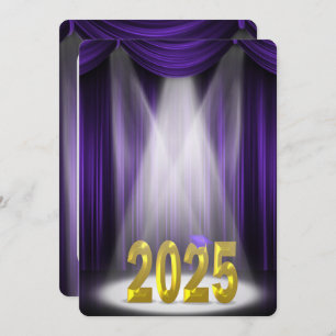 Purple and Gold 2025 Commencement Invite