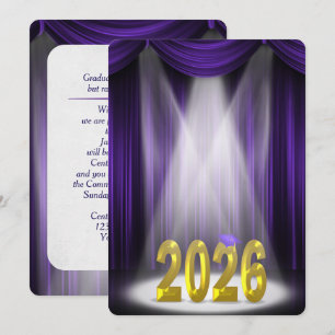 Purple and Gold 2026 Commencement Invite