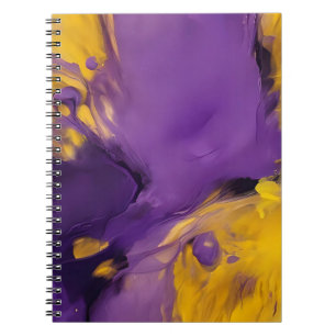Purple and Gold Abstract Notebook