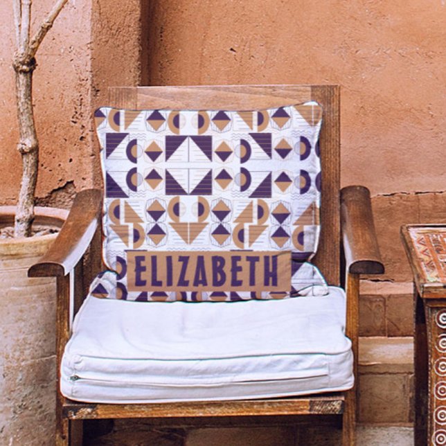 Purple and gold Aesthetic abstract Pattern Cushion (Creator Uploaded)