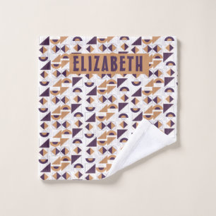 Purple and gold Aesthetic abstract Pattern Wash Cloth