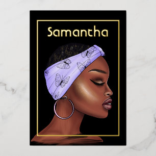 Purple and Gold Afro Birthday Party