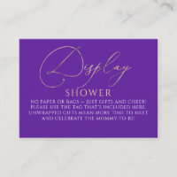 Purple and Gold Baby Shower - Display Shower