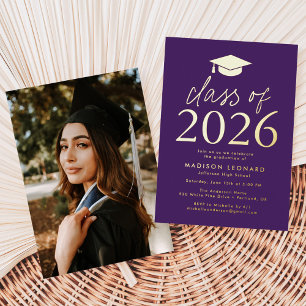 Purple and Gold Class of 2024 Graduation Party