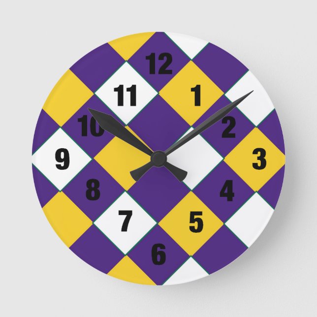 Purple and Gold Cobbler Clock (Front)
