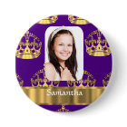 Purple and gold crown personalised photo