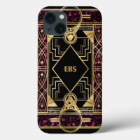 Purple and Gold Elegant Art Deco Look