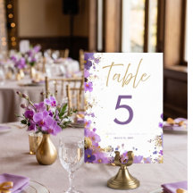 Purple and Gold Floral Bat Mitzvah