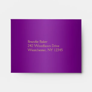 Purple and Gold Floral Envelope fits RSVP