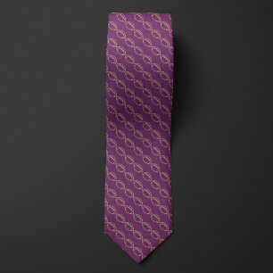 Purple and Gold Football Tie