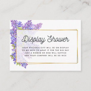 Purple and Gold Geometric Herbarium Display Shower Enclosure Card