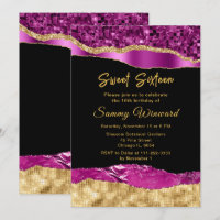 Purple and Gold Glam Tears Sweet Sixteen