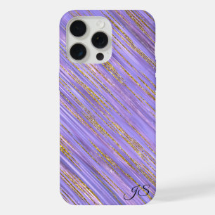 Purple and Gold Glitz Personalised Phone Case
