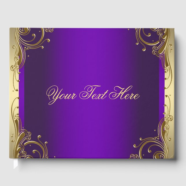 Purple and Gold Guest Book (Front)