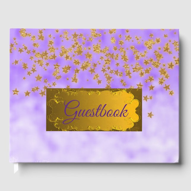 Purple and Gold Guest Book (Front)