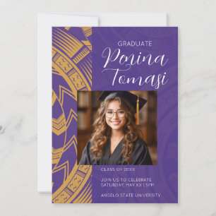 Purple and Gold Invitation