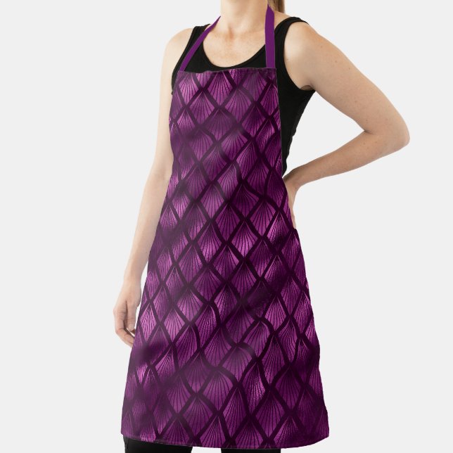 Purple and Gold Leopard Series Design 20 Apron (Insitu)