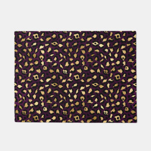 Purple and Gold Leopard Series Design 2 Doormat