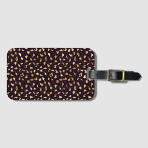 Purple and Gold Leopard Series Design 2 Luggage Tag