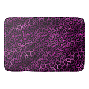 Purple and Gold Leopard Series Design 3 Bath Mat