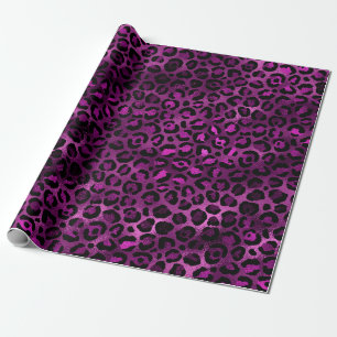 Purple and Gold Leopard Series Design 3 Wrapping Paper