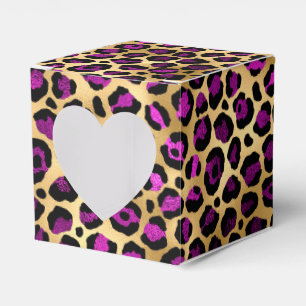 Purple and Gold Leopard Series Design 4 Favour Box