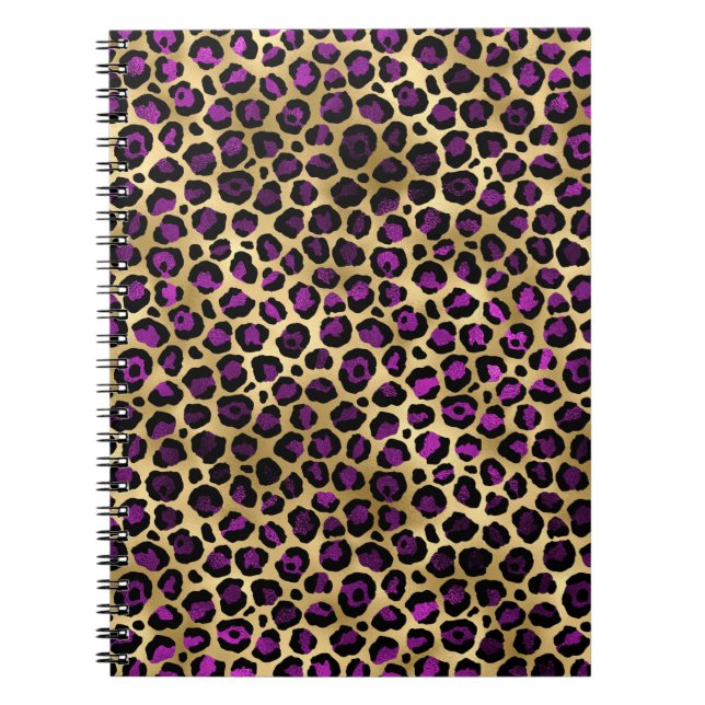 Purple and Gold Leopard Series Design 4 Notebook (Front)