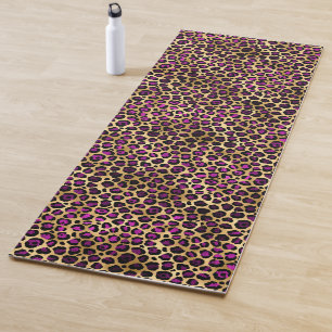 Purple and Gold Leopard Series Design 4 Yoga Mat